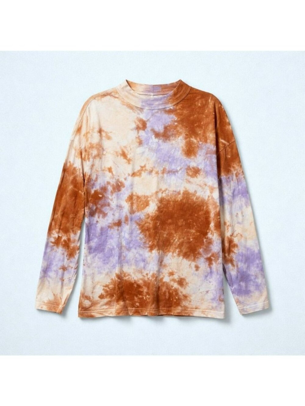 Free People We the Free Oversized Tie Dye Tee Sz S Long Sleeve Bohemian Preppy